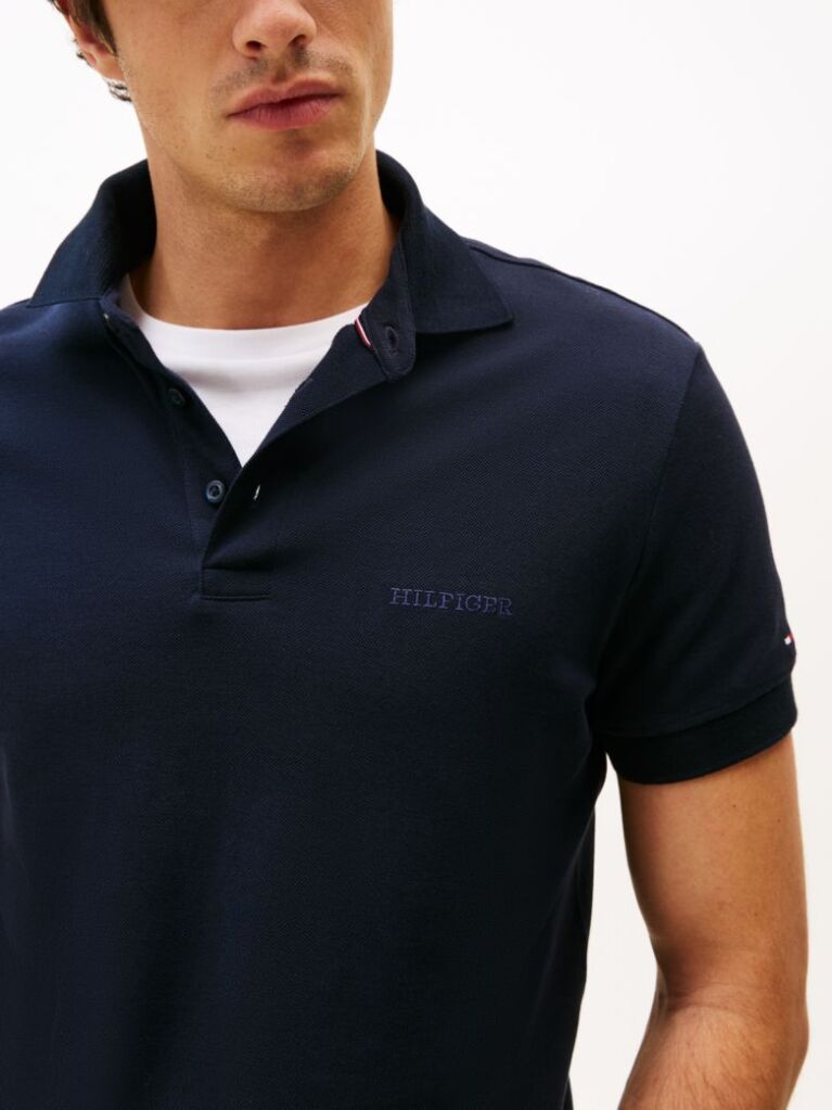 Blue Regular Fit Hilfiger Monotype Polo Shirt  Men