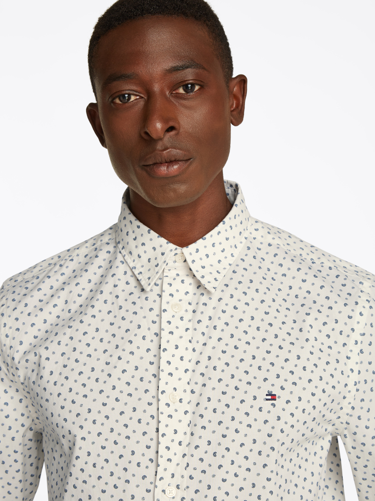 White TH Flex Slim Fit Poplin Shirt  Men
