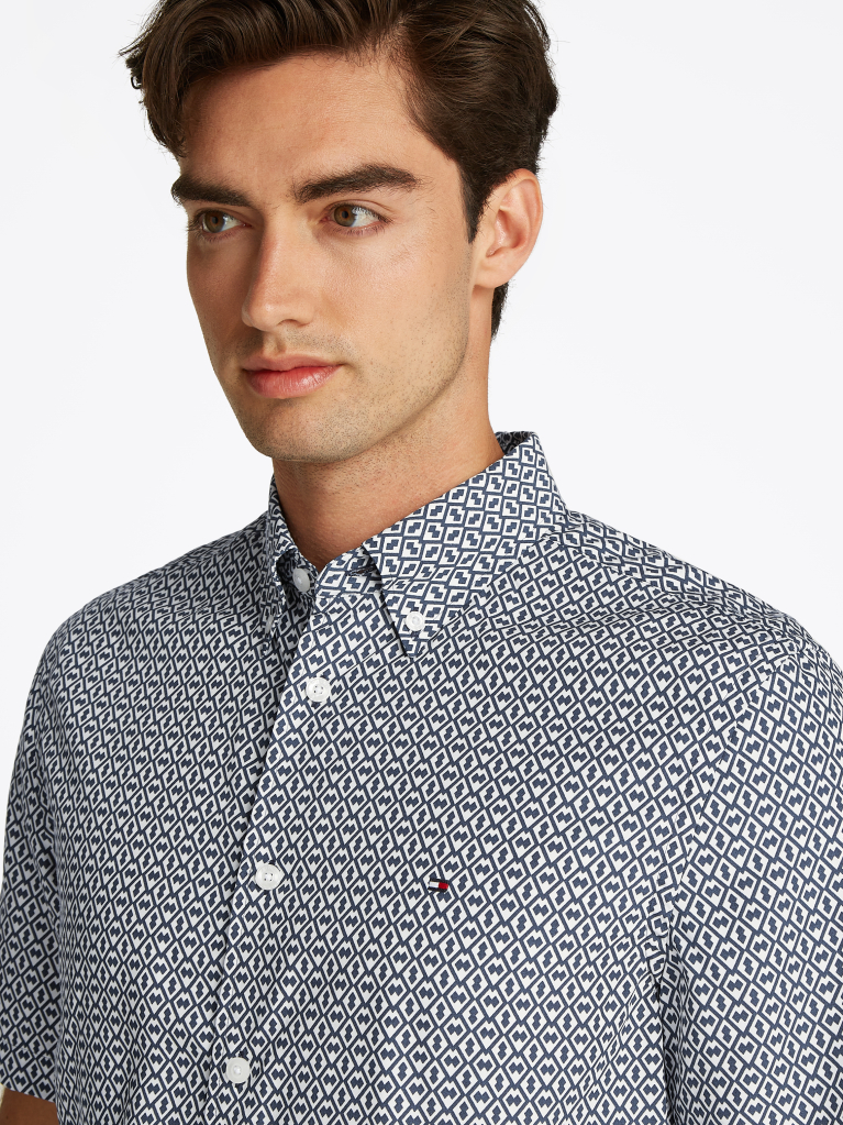 Multi Geometric Print Regular Fit Shirt  Men