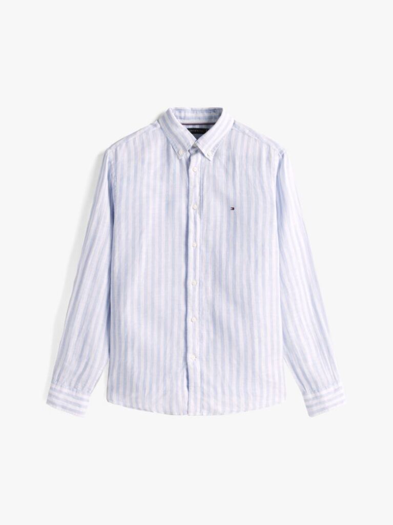 Multi Regular Fit Stripe Linen Shirt  Men