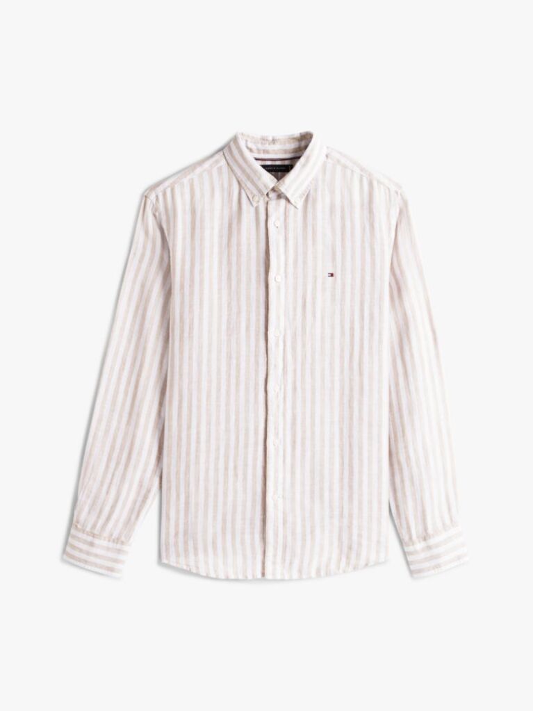 Multi Regular Fit Stripe Linen Shirt  Men