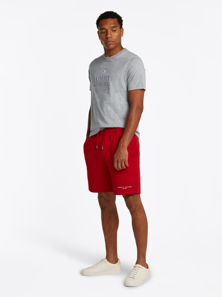 Grey Logo Embroidery T-Shirt  Men