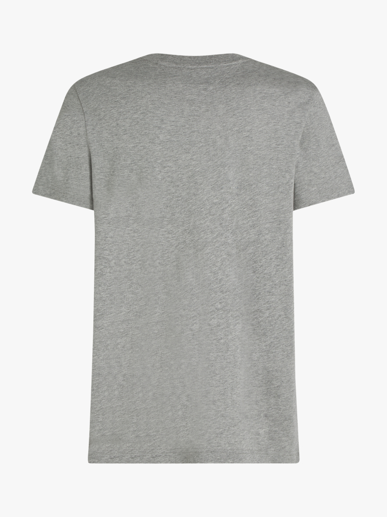 Grey Logo Embroidery T-Shirt  Men