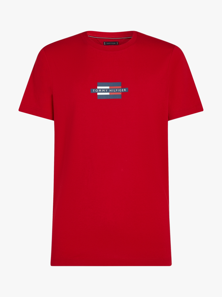 Red Flag Logo Print T-Shirt  Men