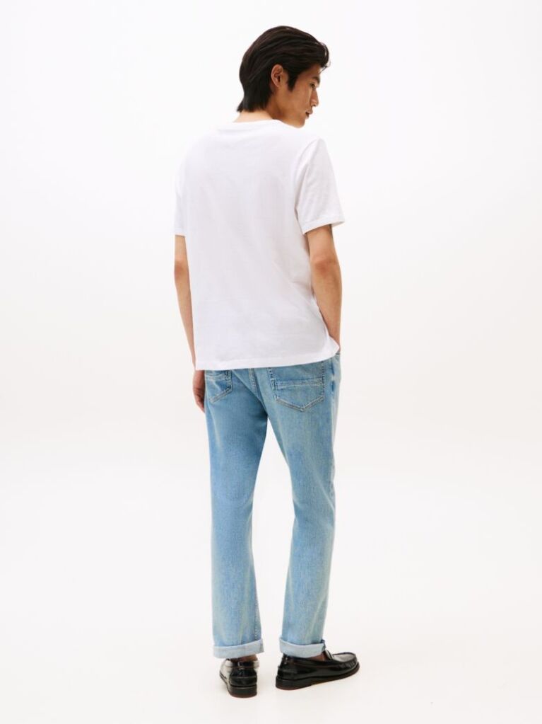 White Flag Embroidery T-Shirt  Men