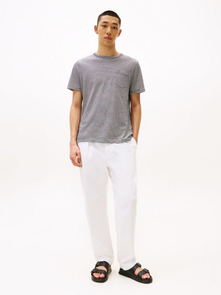Multi Flag Embroidery Stripe T-Shirt  Men