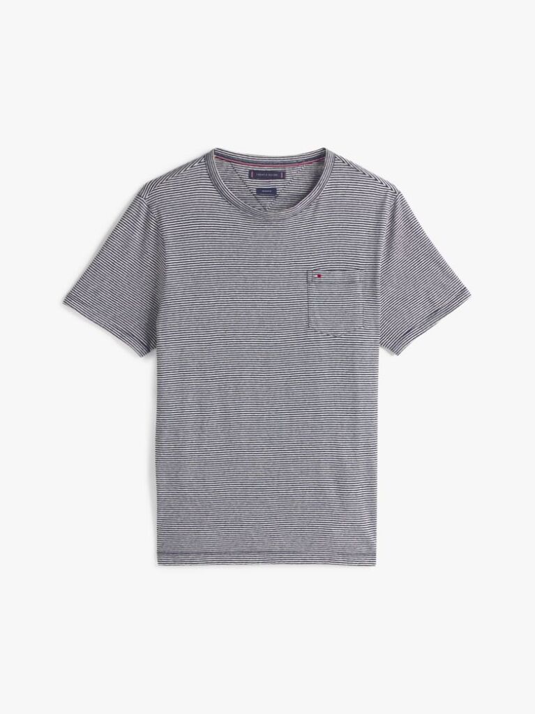 Multi Flag Embroidery Stripe T-Shirt  Men