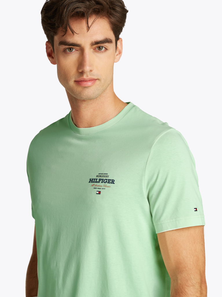 Green Logo Crew Neck T-Shirt  Men