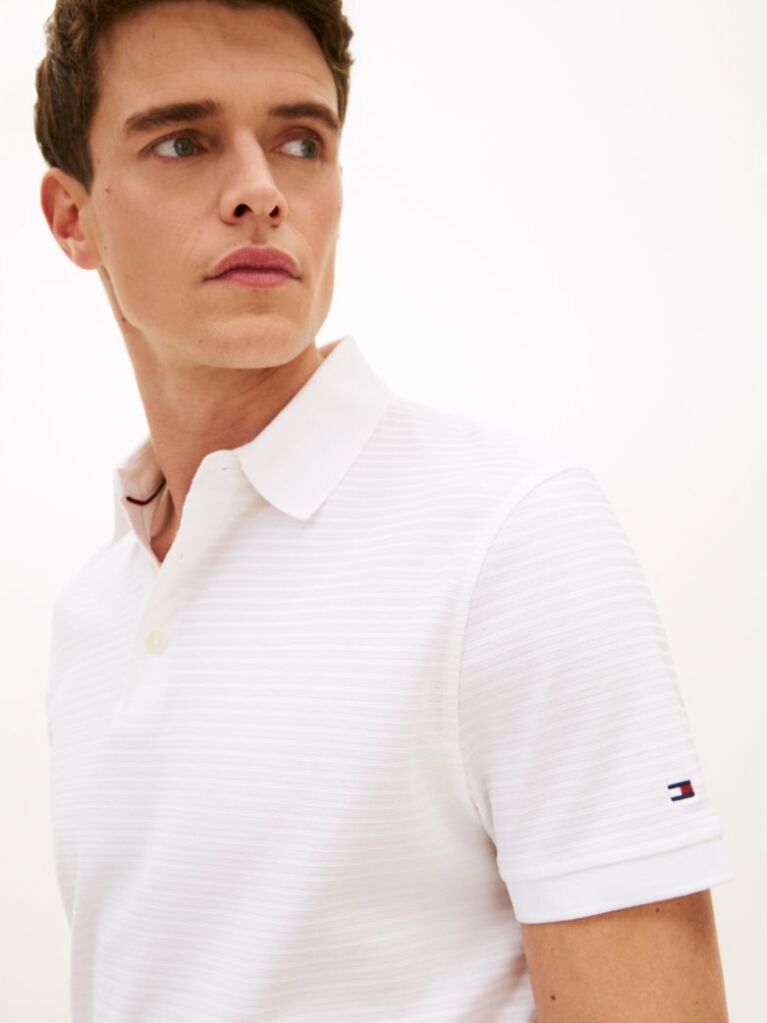 Άσπρο Smart Casual Μπλούζα Πόλο Σε Κανονική Γραμμή  Άνδρες