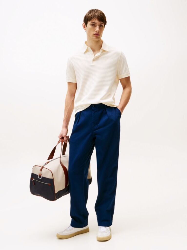 White Smart Casual Regular Fit Polo Shirt  Men
