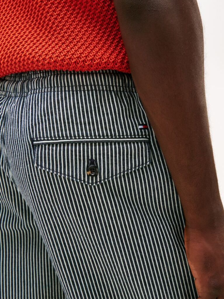 Blue Harlem Relaxed Stripe Bermuda Shorts  Men
