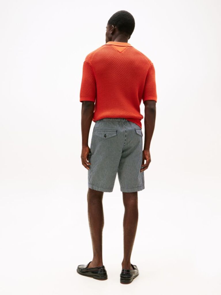 Blue Harlem Relaxed Stripe Bermuda Shorts  Men