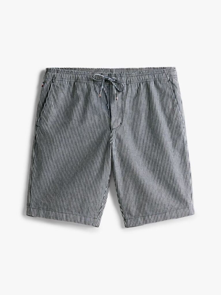Blue Harlem Relaxed Stripe Bermuda Shorts  Men