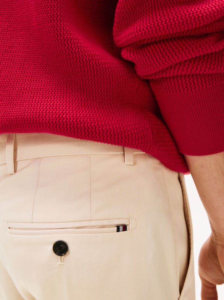 Beige Smart Casual Straight Leg Chinos  Men
