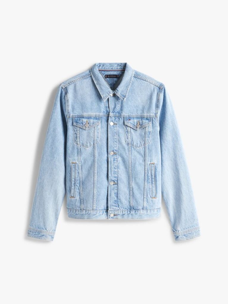 Μπλε Denim Trucker Τζάκετ  Άνδρες