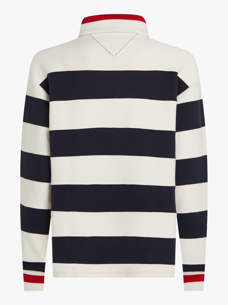 Multi Boxy Breton Stripe Half-Zip Hoody  Men