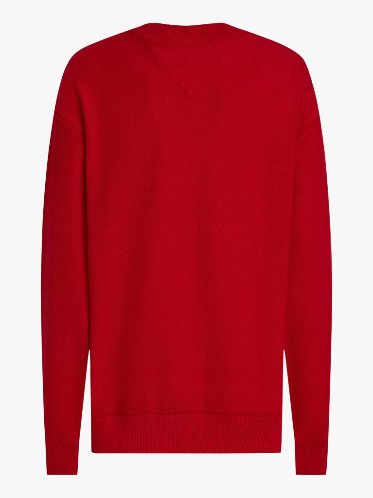 Red Boxy Crew Neck Sweatshirt  Men