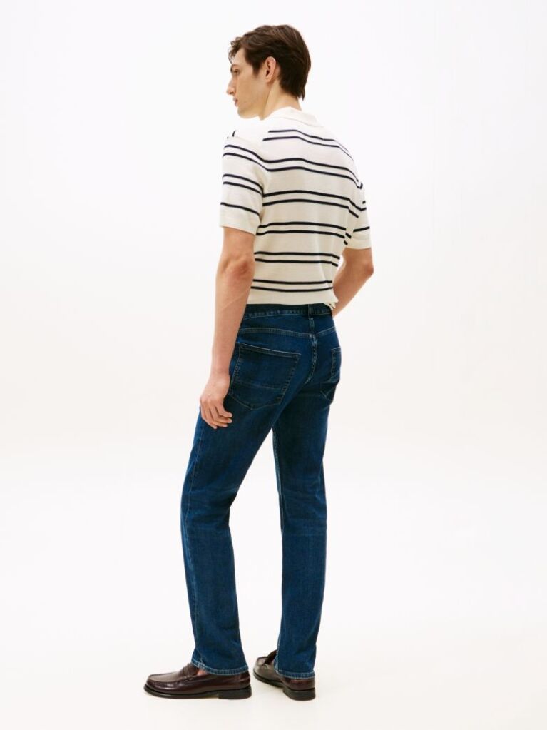 Blue Denton Straight Fit Jeans  Men