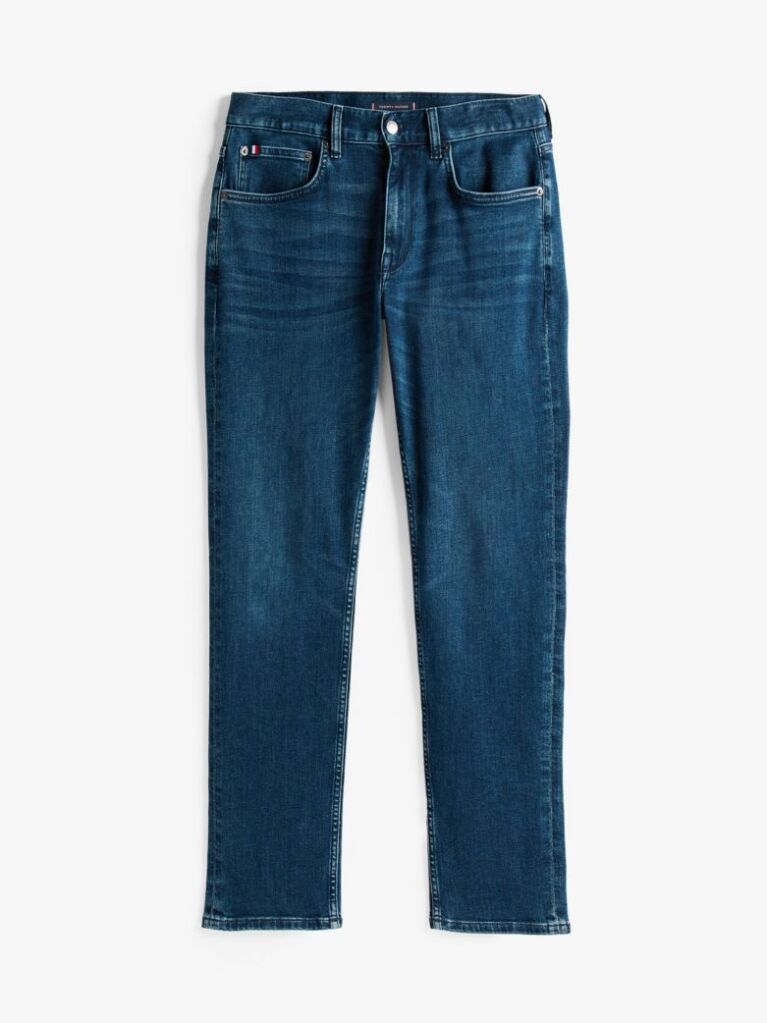 Blue Denton Straight Fit Jeans  Men