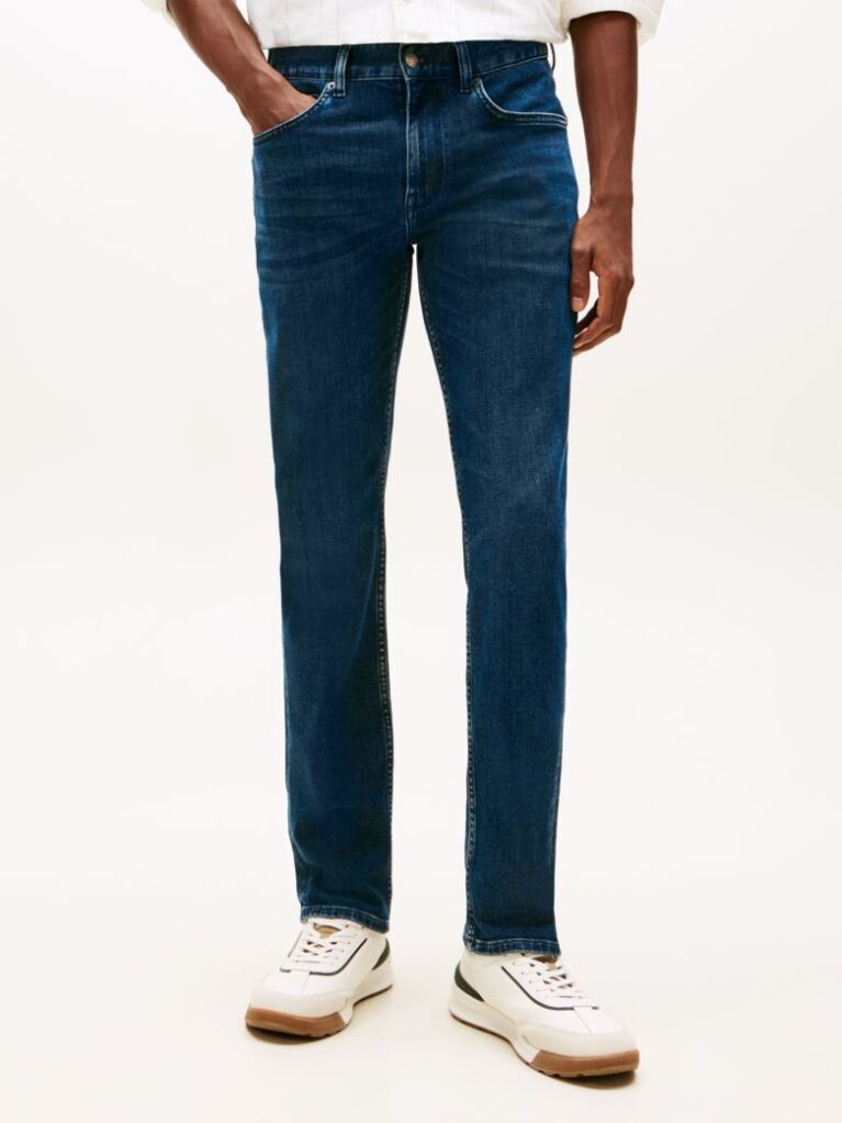 Blue Denton Straight Fit Jeans  Men