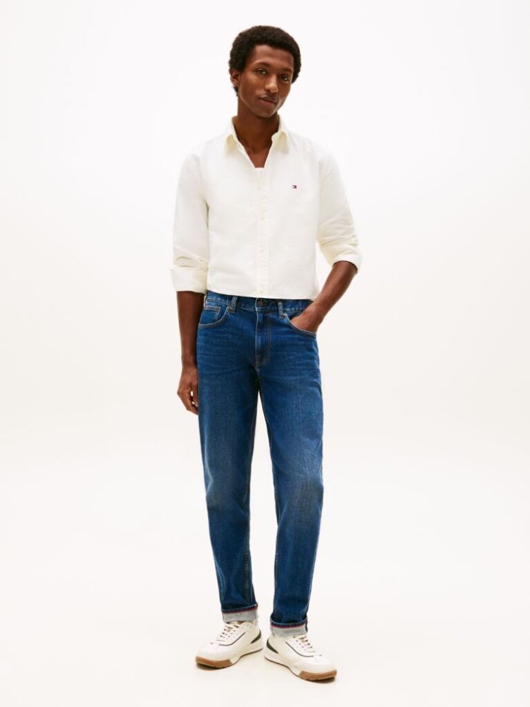 Blue Harlem Relaxed Tapered Leg Jeans  Men