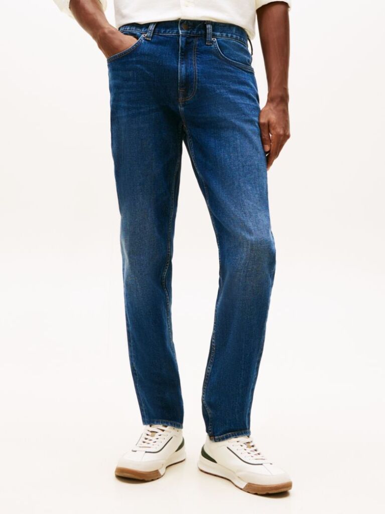 Blue Harlem Relaxed Tapered Leg Jeans  Men