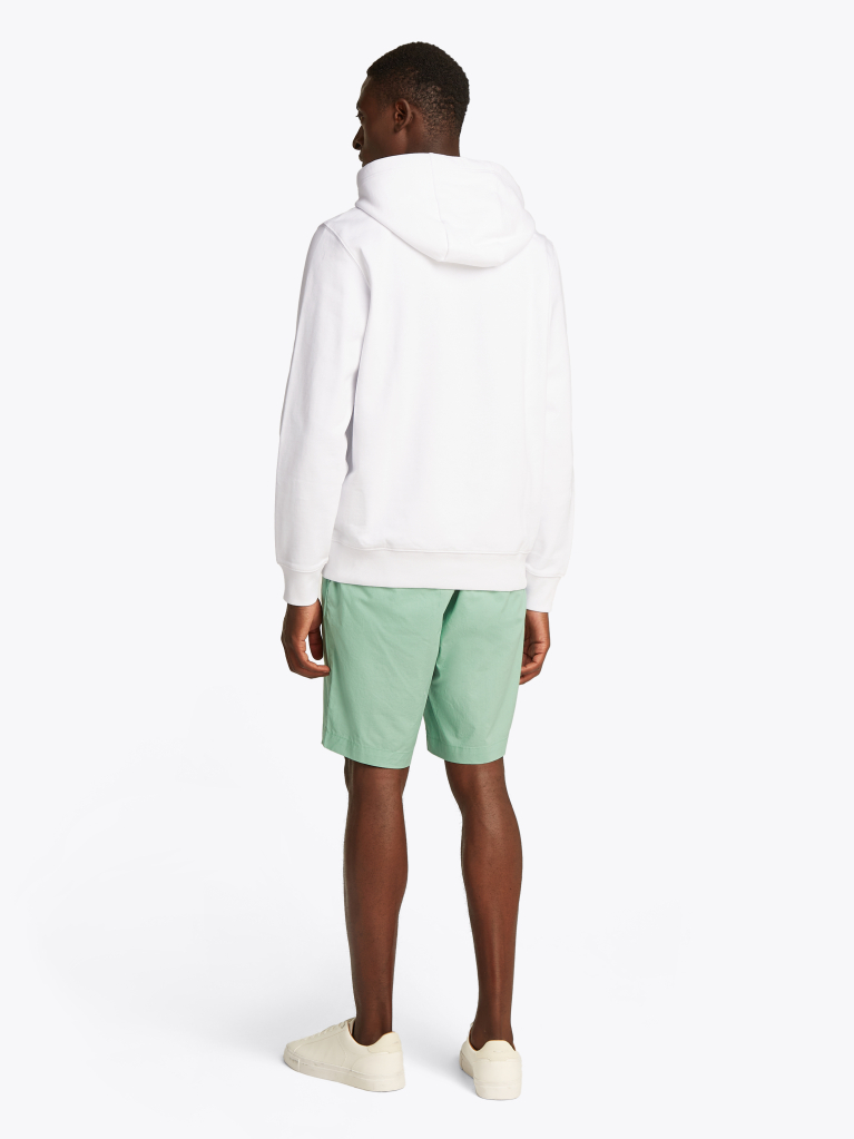 White Logo Graphic Hoodie  Men