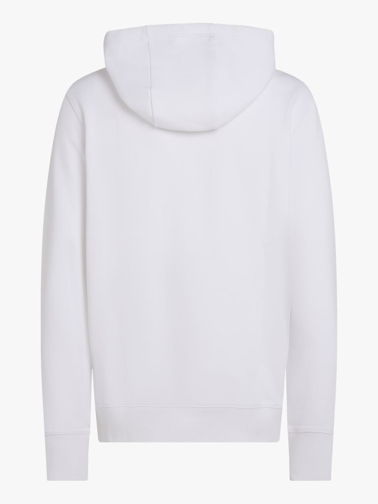 White Logo Graphic Hoodie  Men