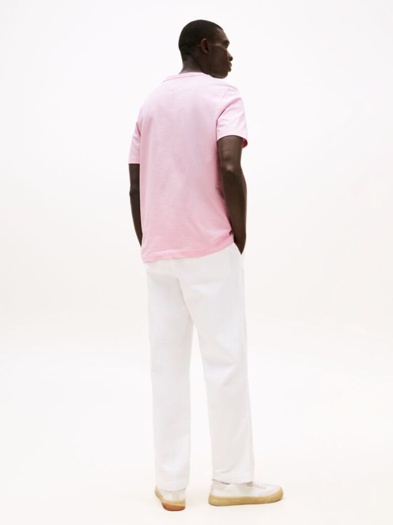 Pink Contrast TH Monogram Embroidery T-Shirt  Men