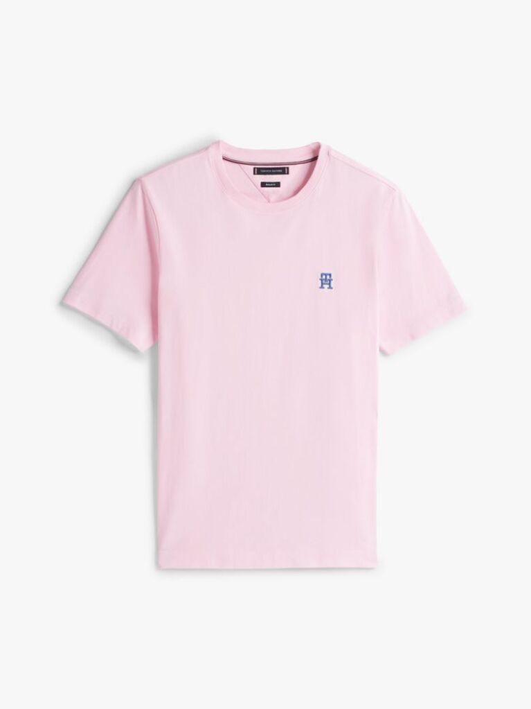 Pink Contrast TH Monogram Embroidery T-Shirt  Men