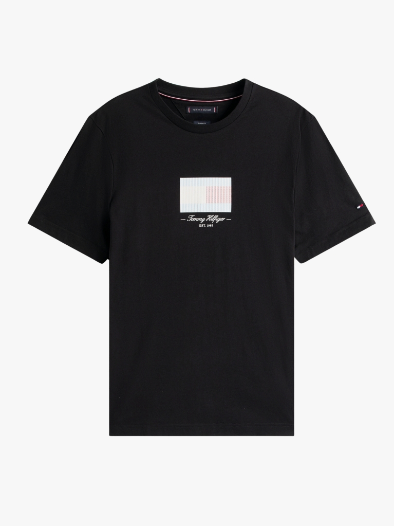 Black Ithaca Stripe Flag T-Shirt  Men
