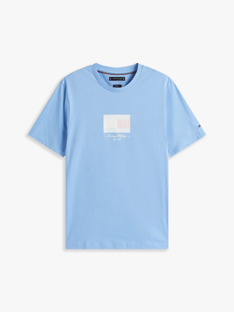Blue Ithaca Stripe Flag T-Shirt  Men