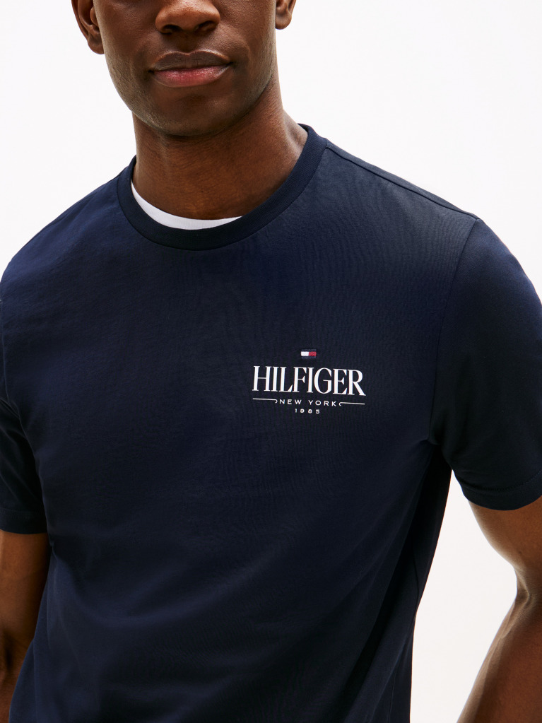 Blue Logo Crew Neck T-Shirt  Men