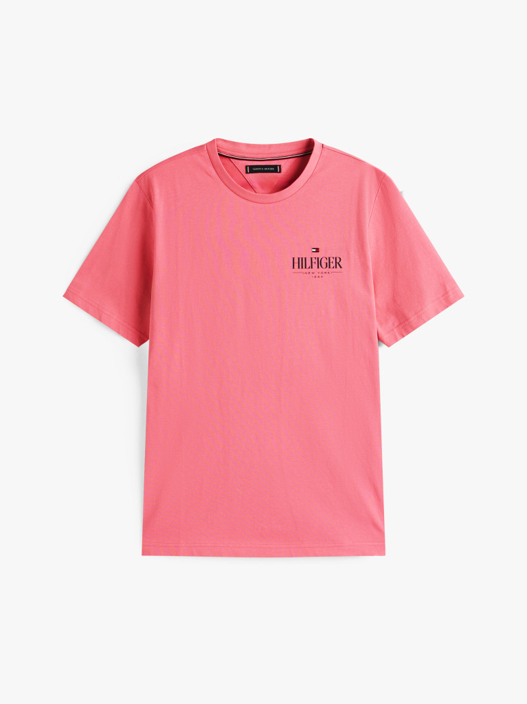 Pink Logo Crew Neck T-Shirt  Men