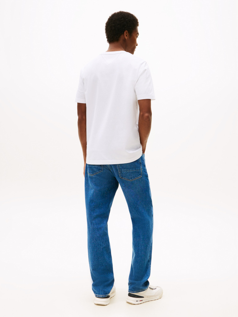Άσπρο Hilfiger T-Shirt Με Flock Λογότυπο  Άνδρες