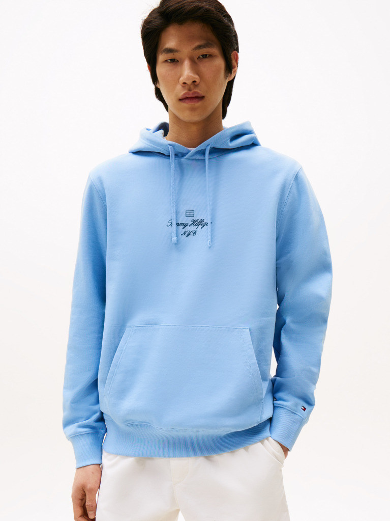 Μπλε Hoody Με Λογότυπο  Άνδρες