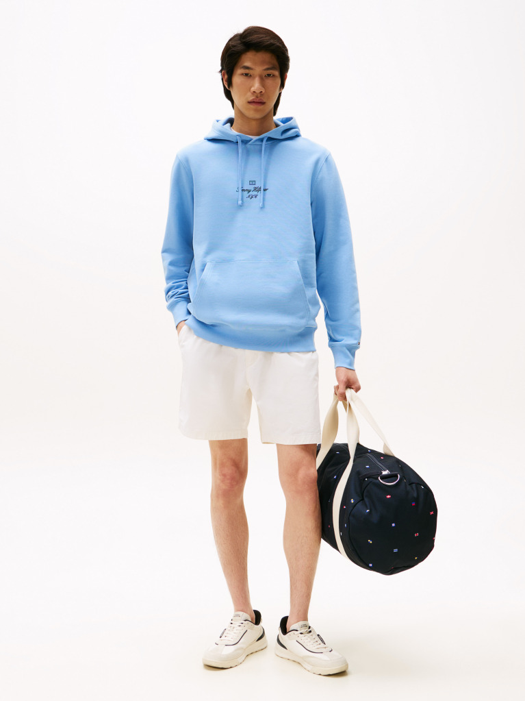 Μπλε Hoody Με Λογότυπο  Άνδρες