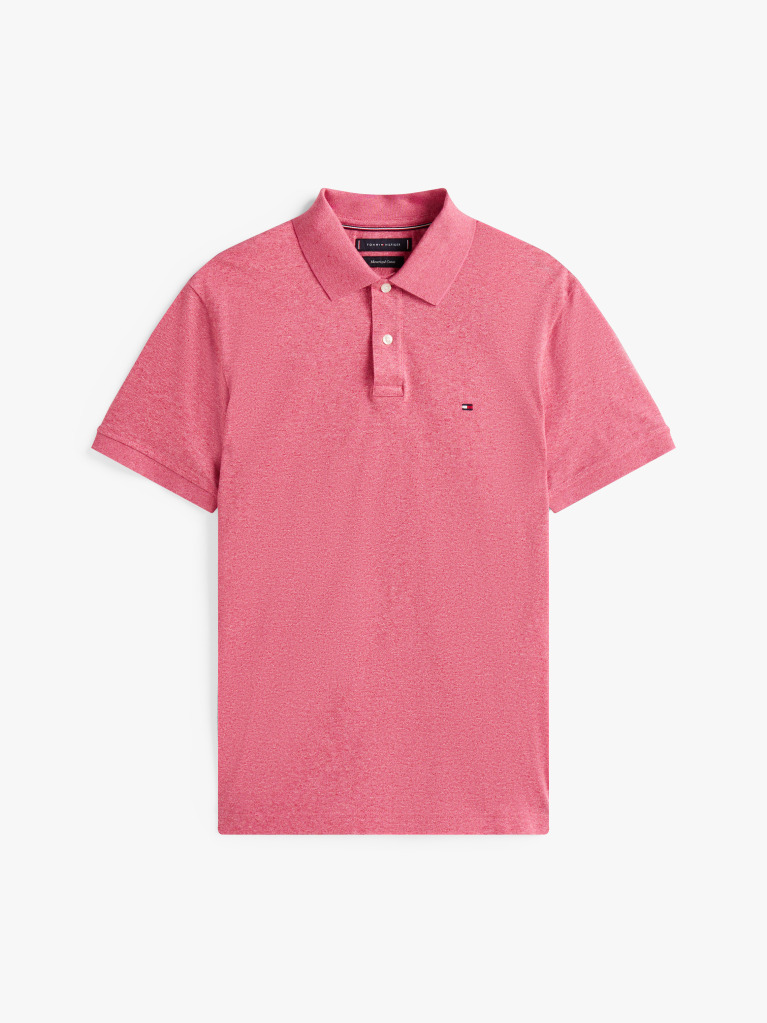 Pink Two-Tone Mercerised Polo Shirt  Men