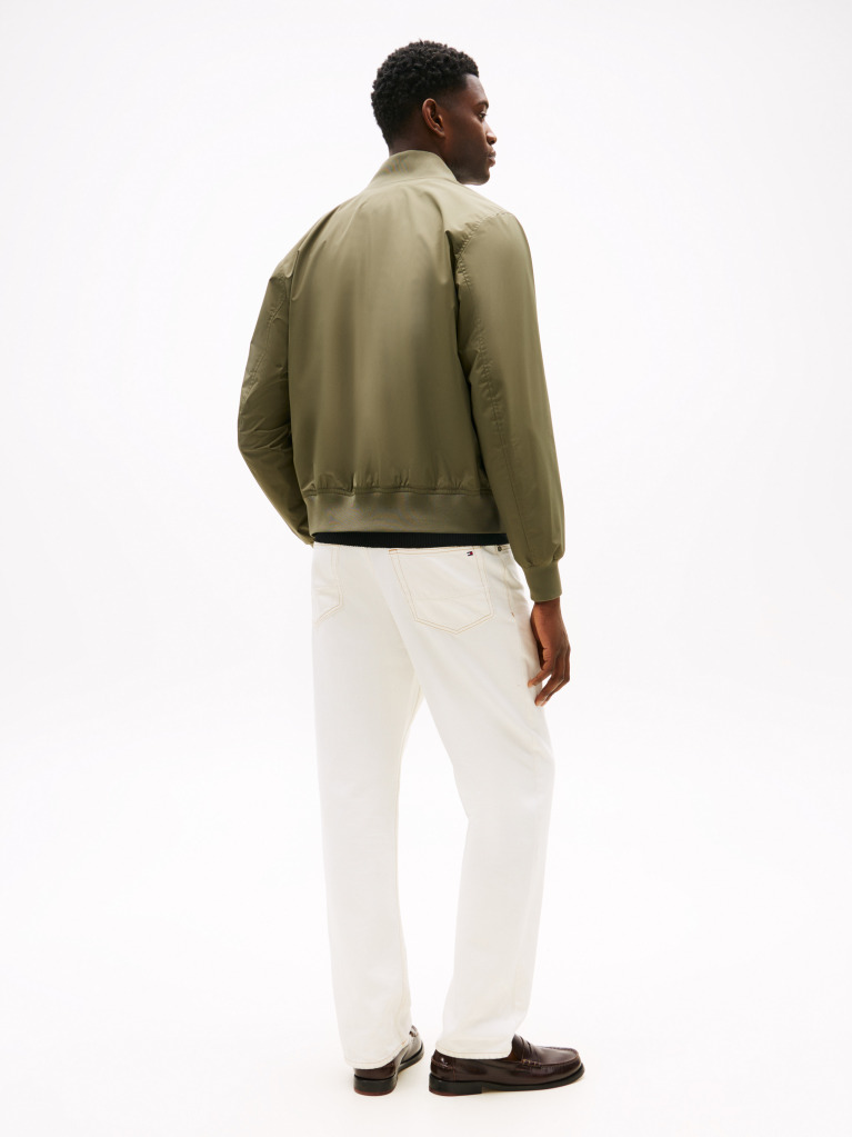 Πράσινο ΑναδιπλούΜενο Αδιάβροχο Bomber Jacket Σε Κανονική Γραμμή  Άνδρες