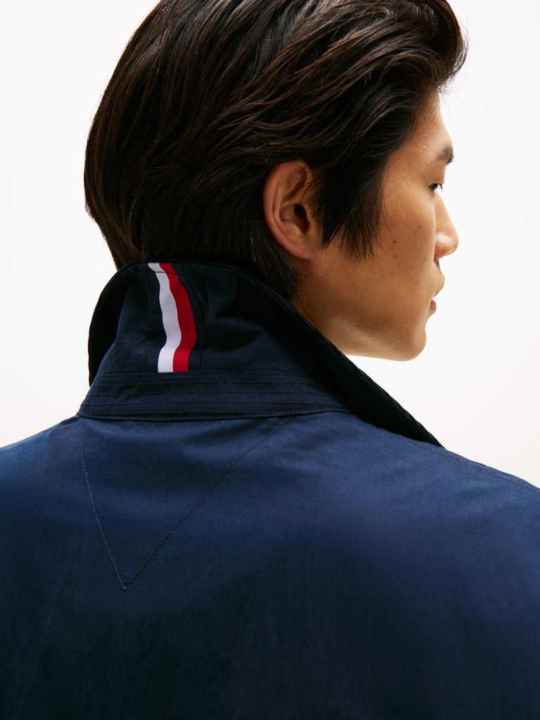 Blue Water Repellent Corduroy Collar Jacket  Men