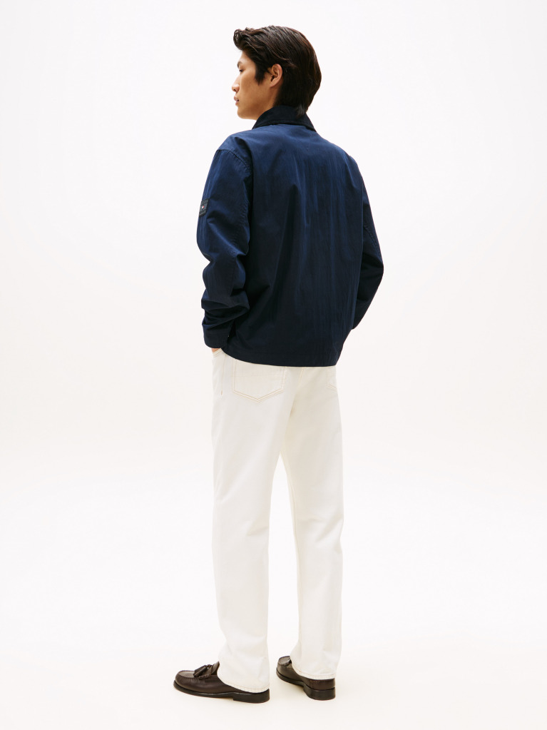 Blue Water Repellent Corduroy Collar Jacket  Men