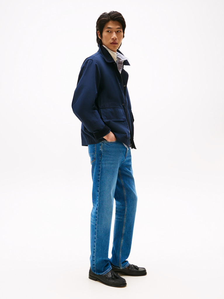 Blue Denton Straight Jeans  Men