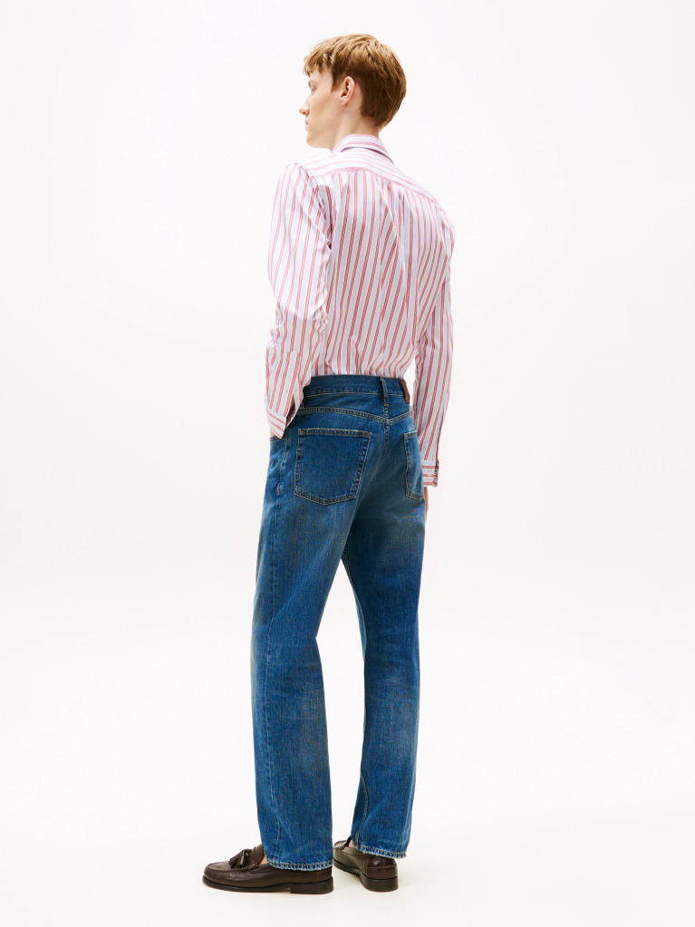 Blue Distressed Relaxed Jeans  Men