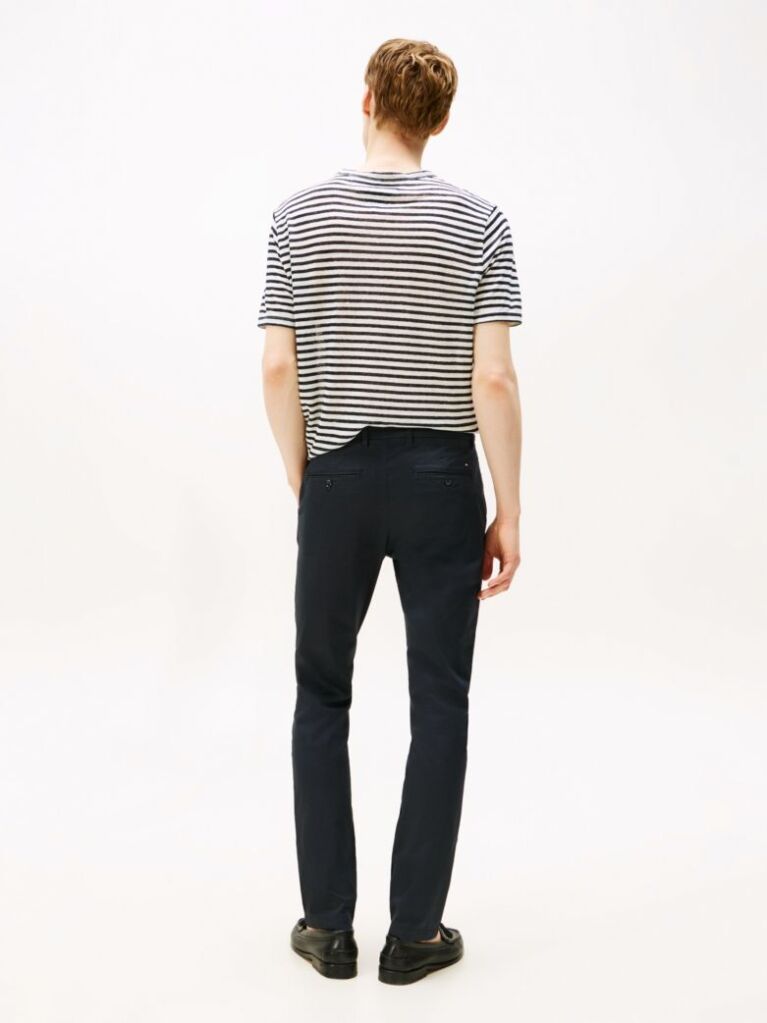 Blue Bleecker Micro Print Slim Fit Chinos  Men