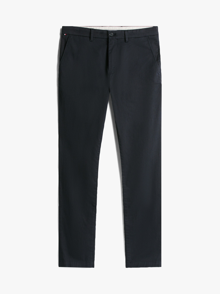 Blue Bleecker Micro Print Slim Fit Chinos  Men