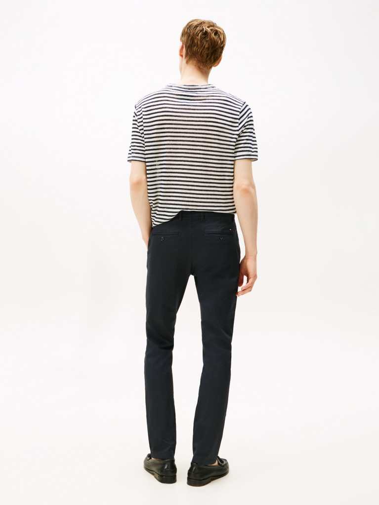 Blue Bleecker Micro Print Slim Fit Chinos  Men
