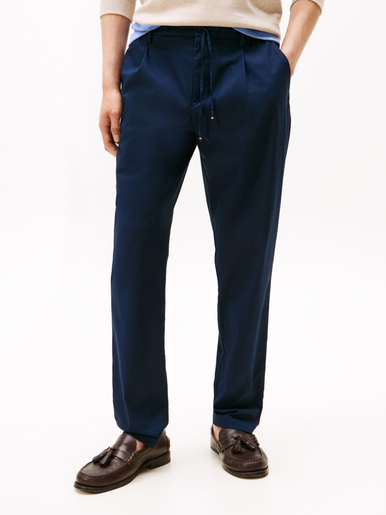 Blue Performance Harlem Tapered Twill Trousers  Men