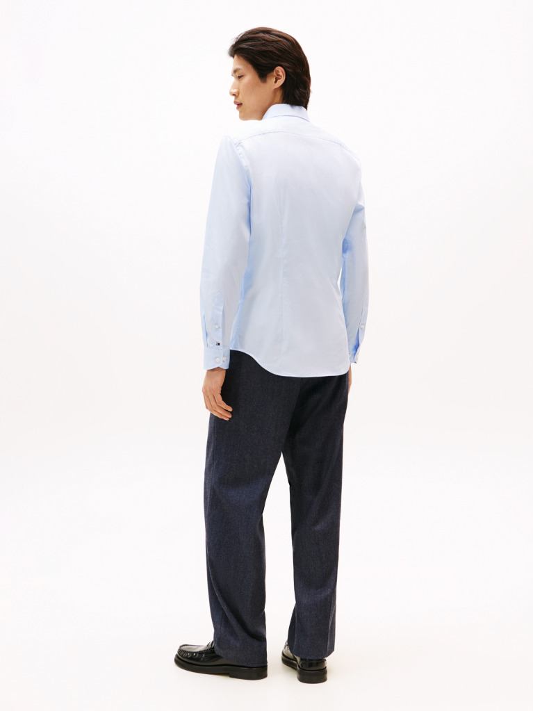 Μπλε Smart Casual TH Flex Πουκάμισο Σε Slim Γραμμή  Άνδρες