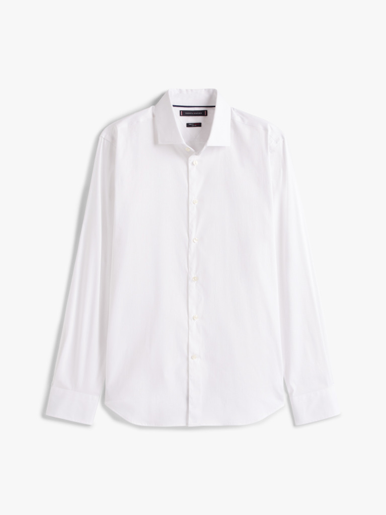 Άσπρο Smart Casual TH Flex Πουκάμισο Σε Slim Γραμμή  Άνδρες