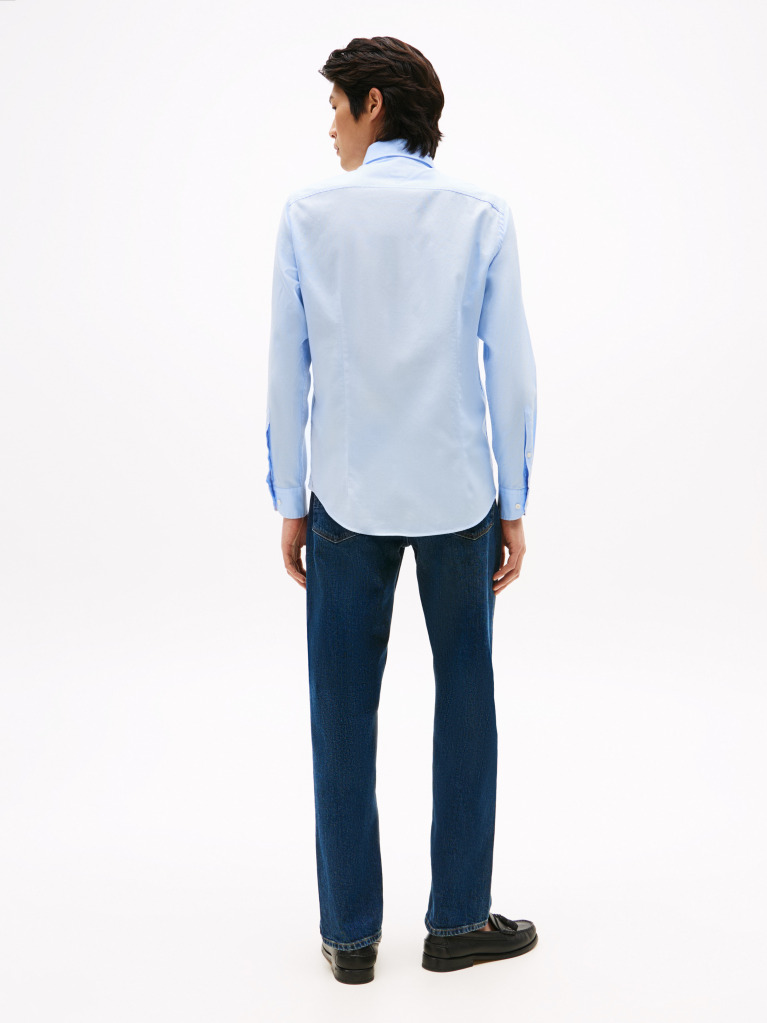 Μπλε Smart Casual Πουκάμισο Oxford Σε Slim Γραμμή  Άνδρες